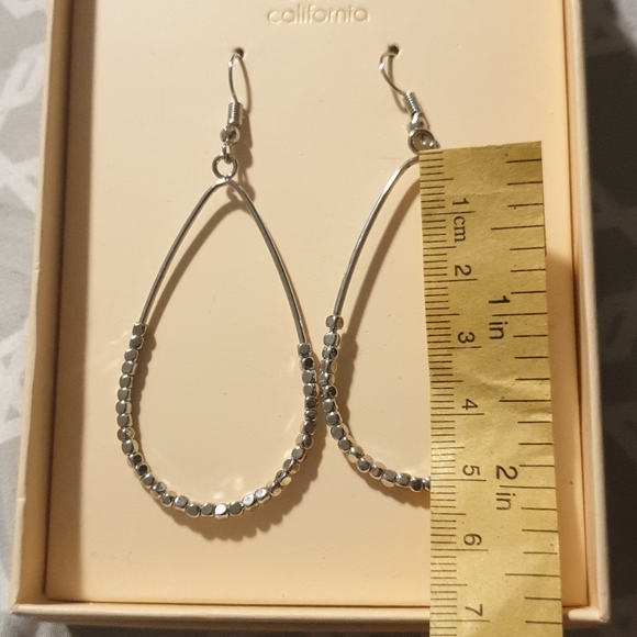 💫2/25. Silver oval earrings - Picture 2 of 2
